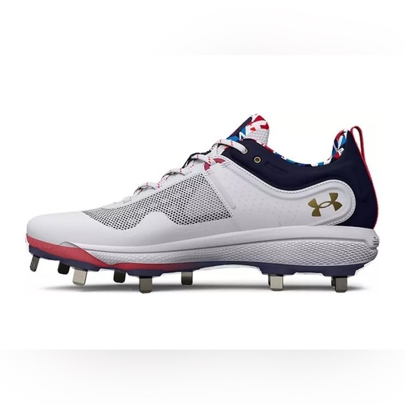 NEW Under Armour Women's Glyde USA Metal Fastpitch Softball Cleats size 7 - Picture 3 of 7